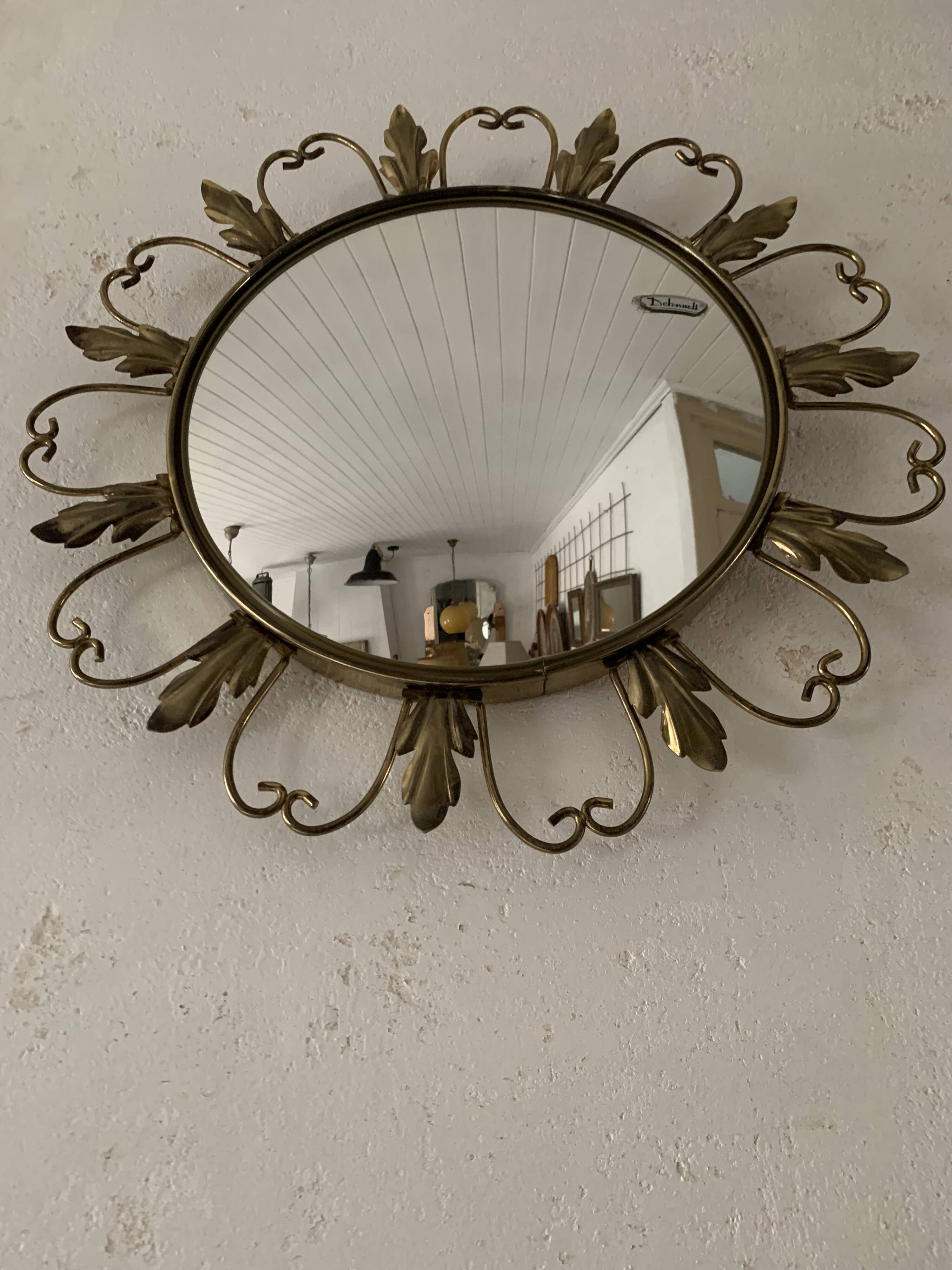 Round vintage witch mirror