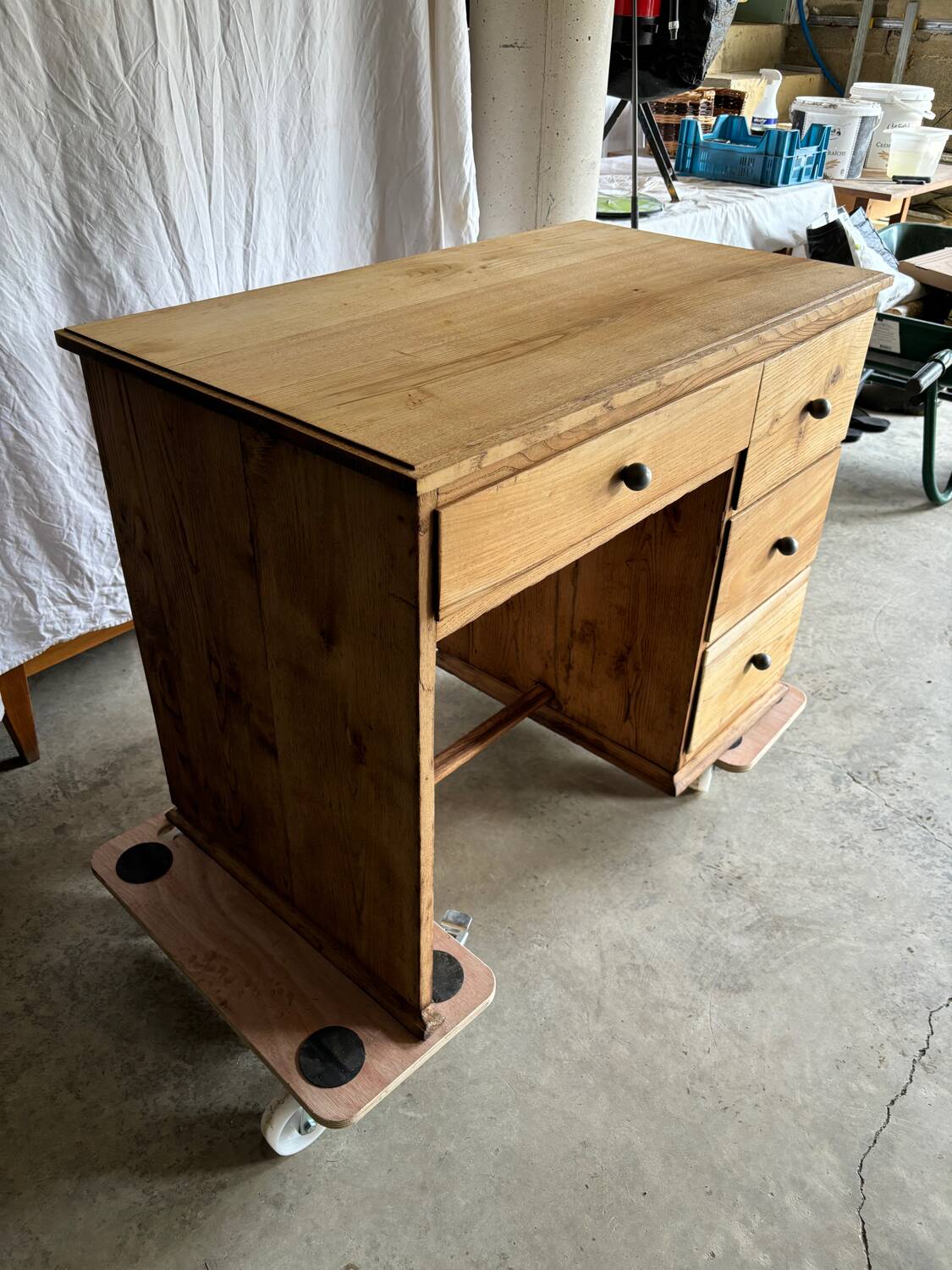 Bureau bois massif 1930