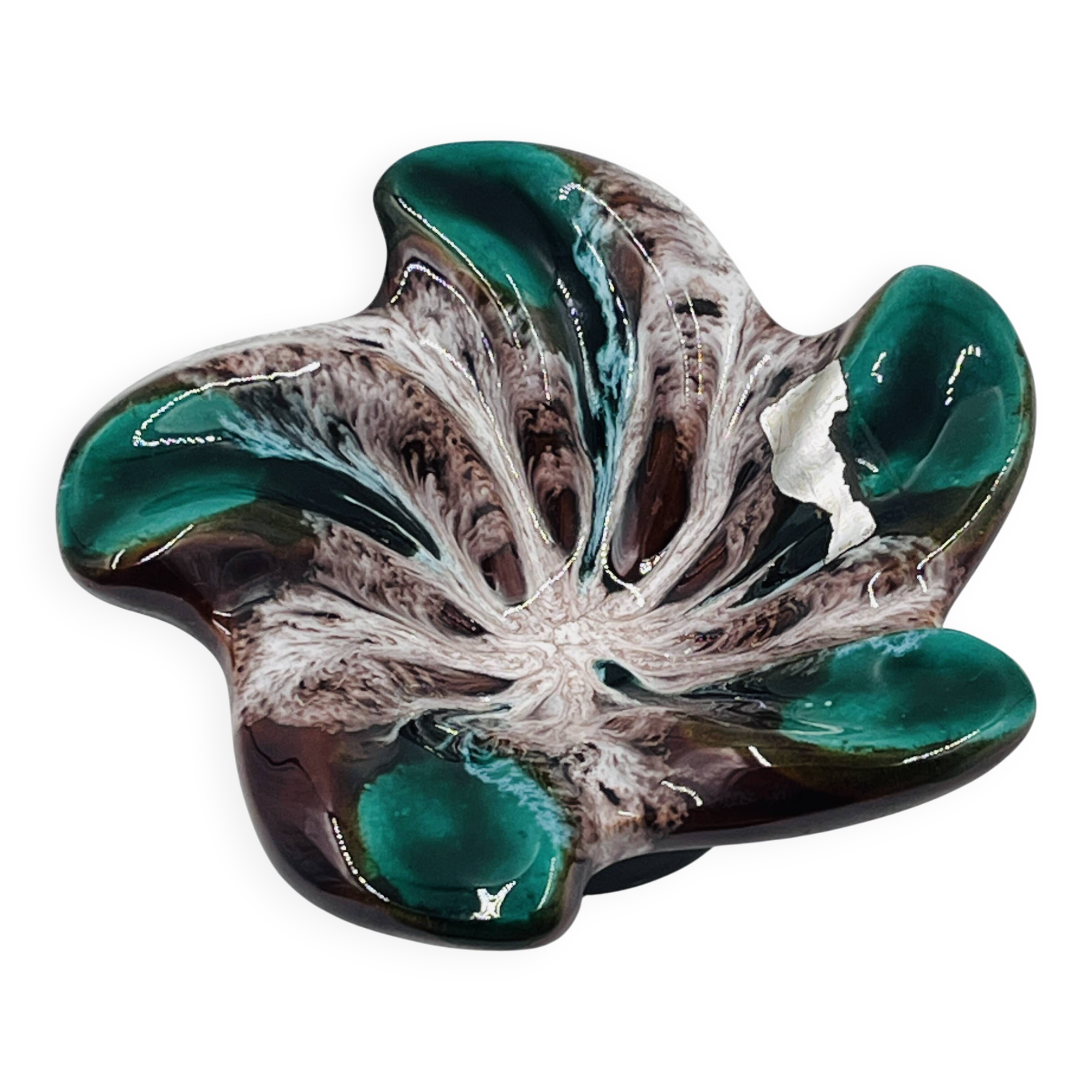 Flower-shaped trinket tray by Zandrini for Vallauris