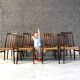 Danish cord dining chairs, set of 8 - 1960s