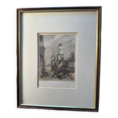 Calais 1834- Gravure Originale par J.T Willmore - dessin de C. Stanfield