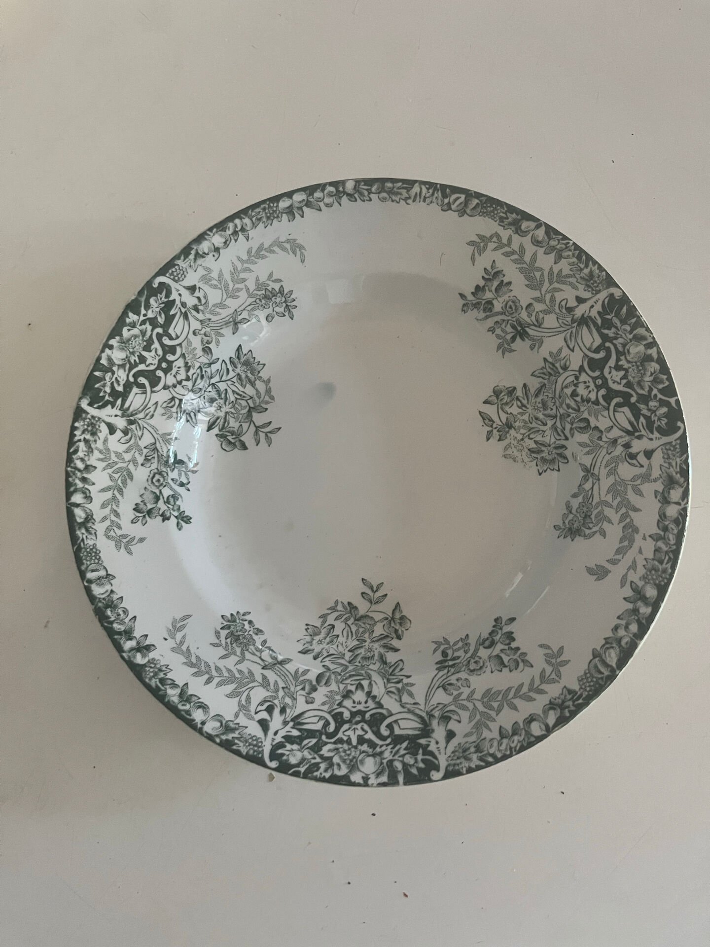 Set of 5 antique ironstone plates