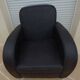 Black grey leather club chair - Very good condition