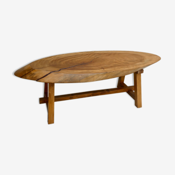 Solid wood coffee table, tree trunk