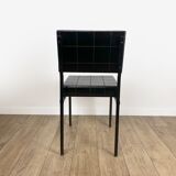 Modernist design chair metal and imitation leather 60s