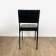 Chaise design moderniste métal et similis cuir années 60