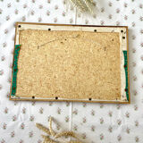 Cadre vintage broderie patchwork handmade