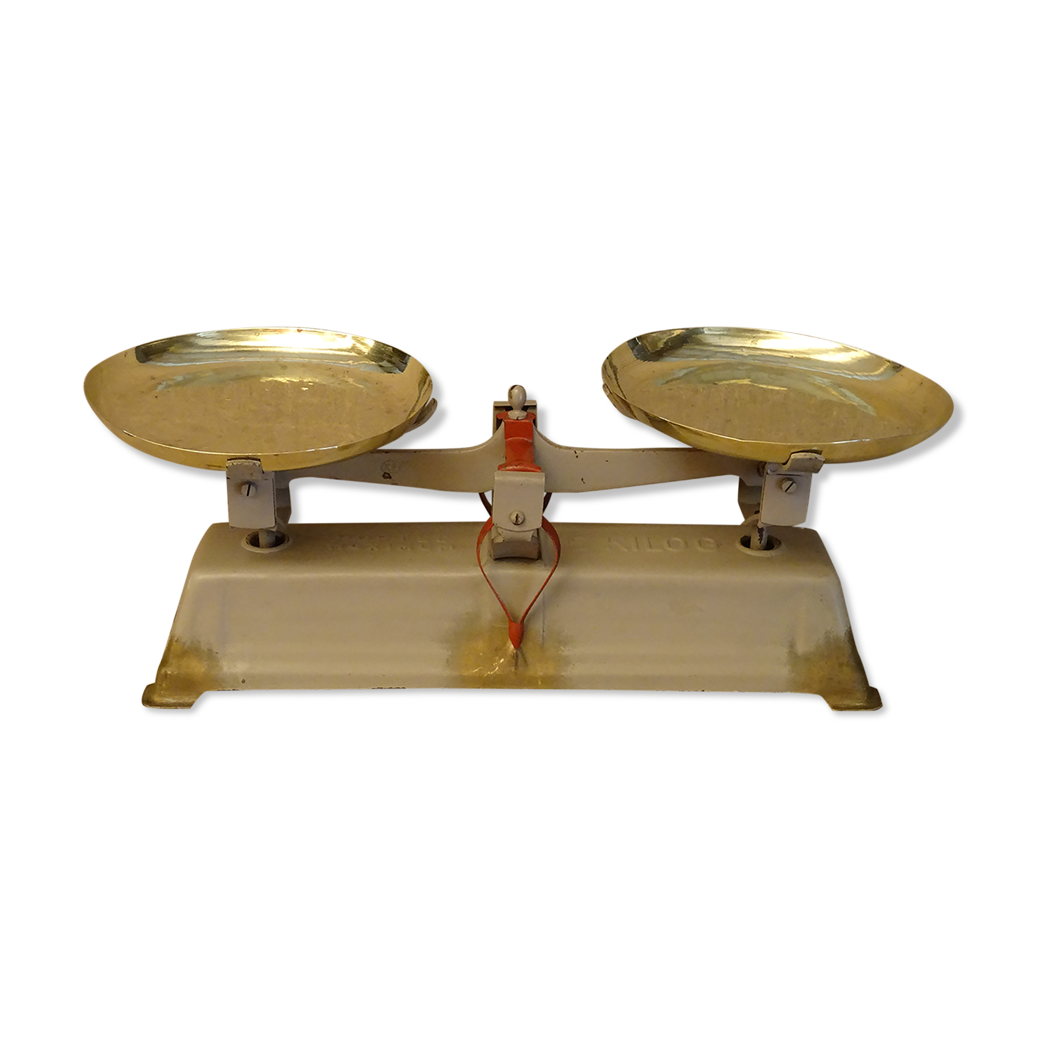 Old balance force 5 kg type roberval trays brass ref:A210/24