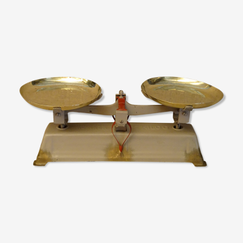 Old balance force 5 kg type roberval trays brass ref:A210/24