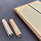 Solid wood bed and Japanese style box spring