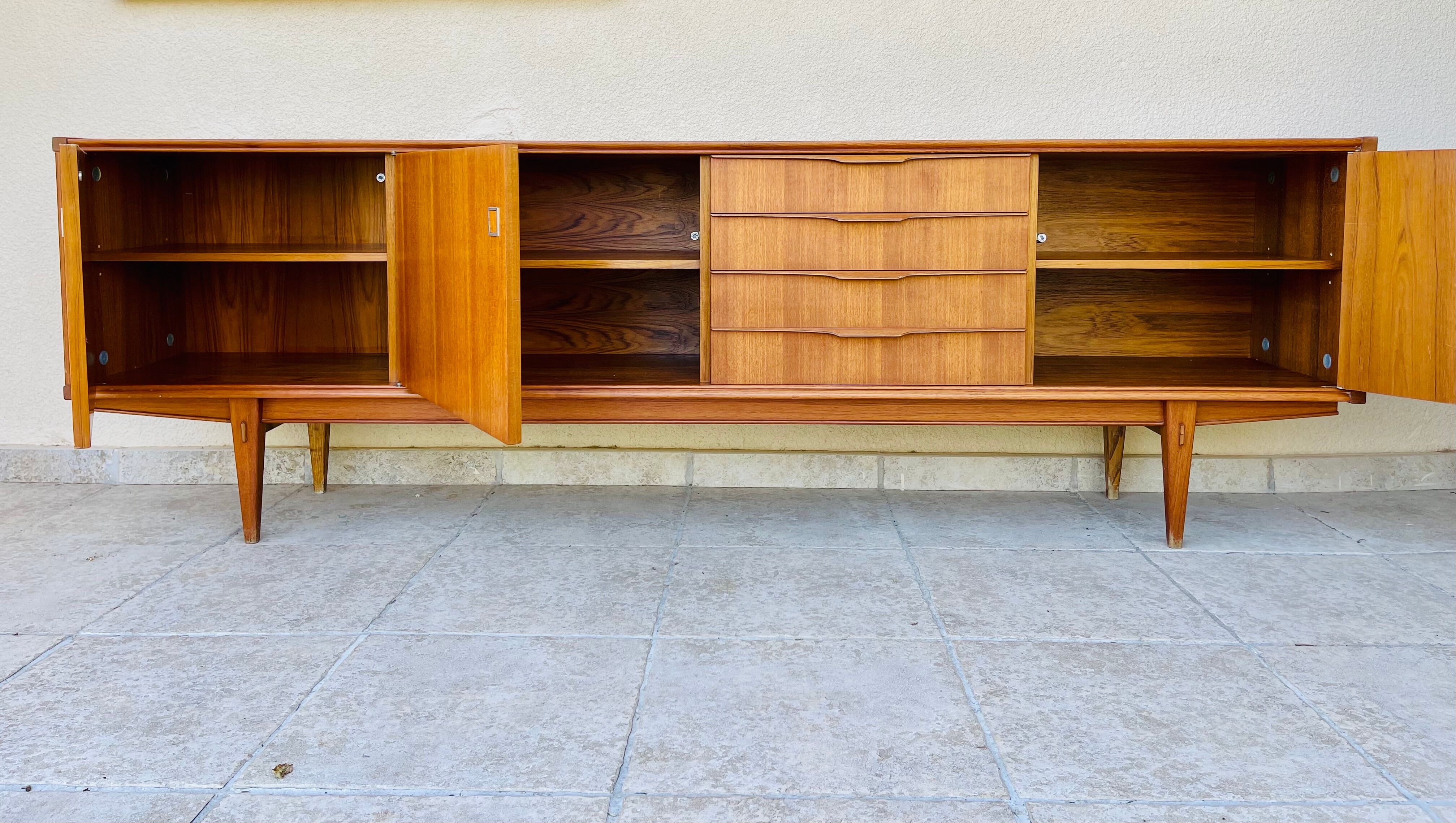 Scandinavian teak row