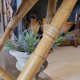 Bamboo and rattan folding table