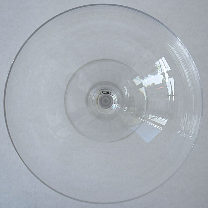 Suite of six beer glasses on foot in colorless crystal