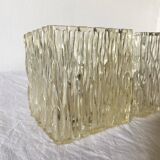 Pair of vintage plexi cube wall lights