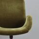 Paire de fauteuils vintage en tissu, mousse et métal, design Italie années 1970