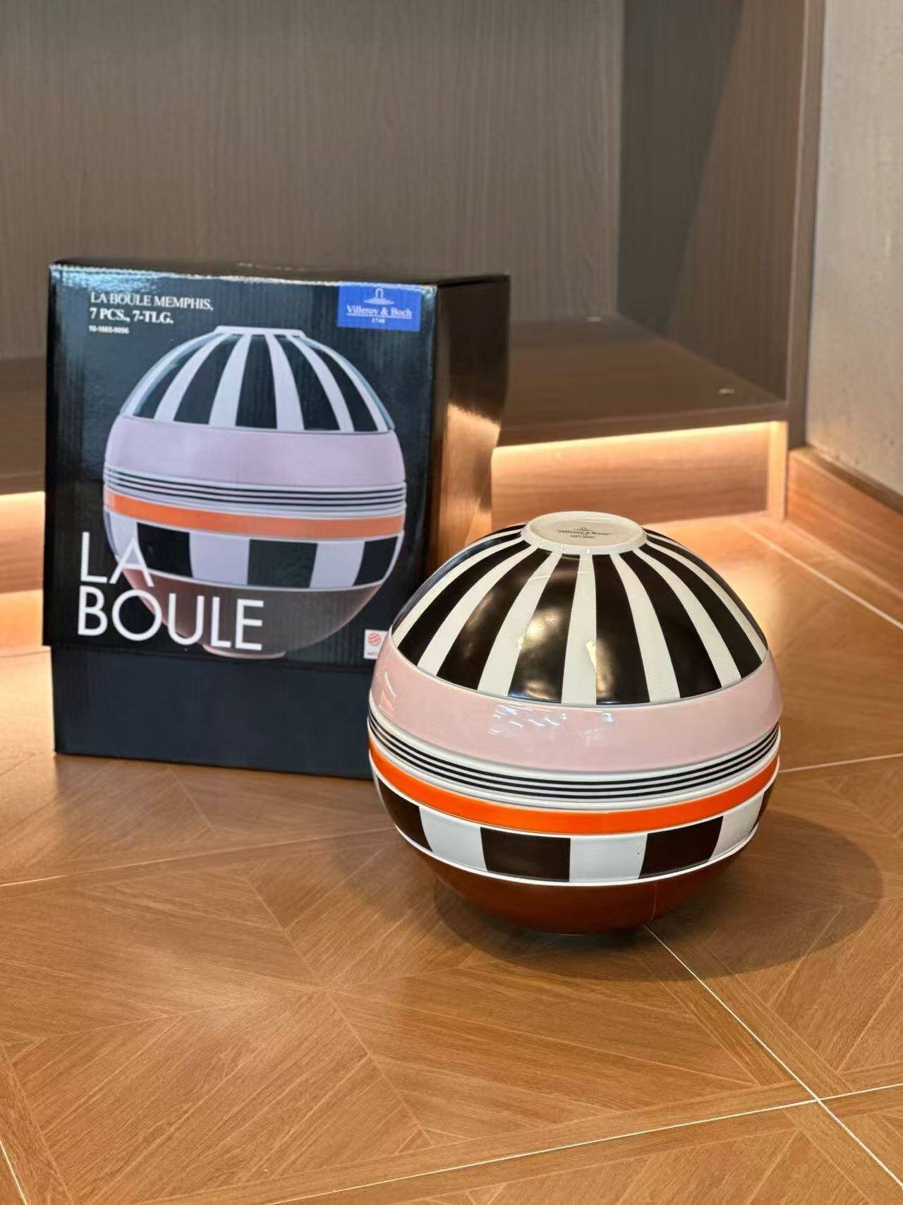 Villeroy & Boch La Boule Memphis – Service de table en porcelaine de 7 pièces
