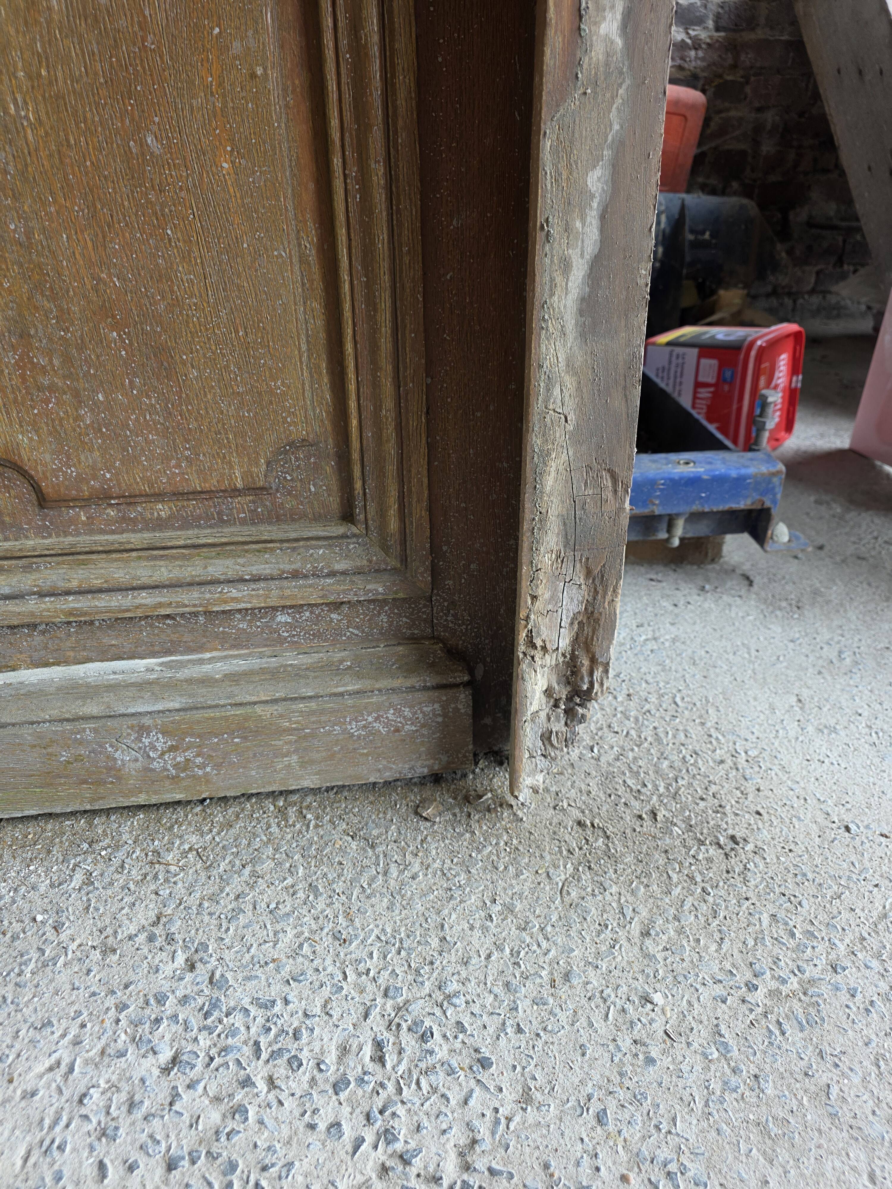 Solid oak entrance door 19th century