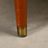 Scandinavian Daybed in Teak and Black Leather attributed to Horsens Møbelfa