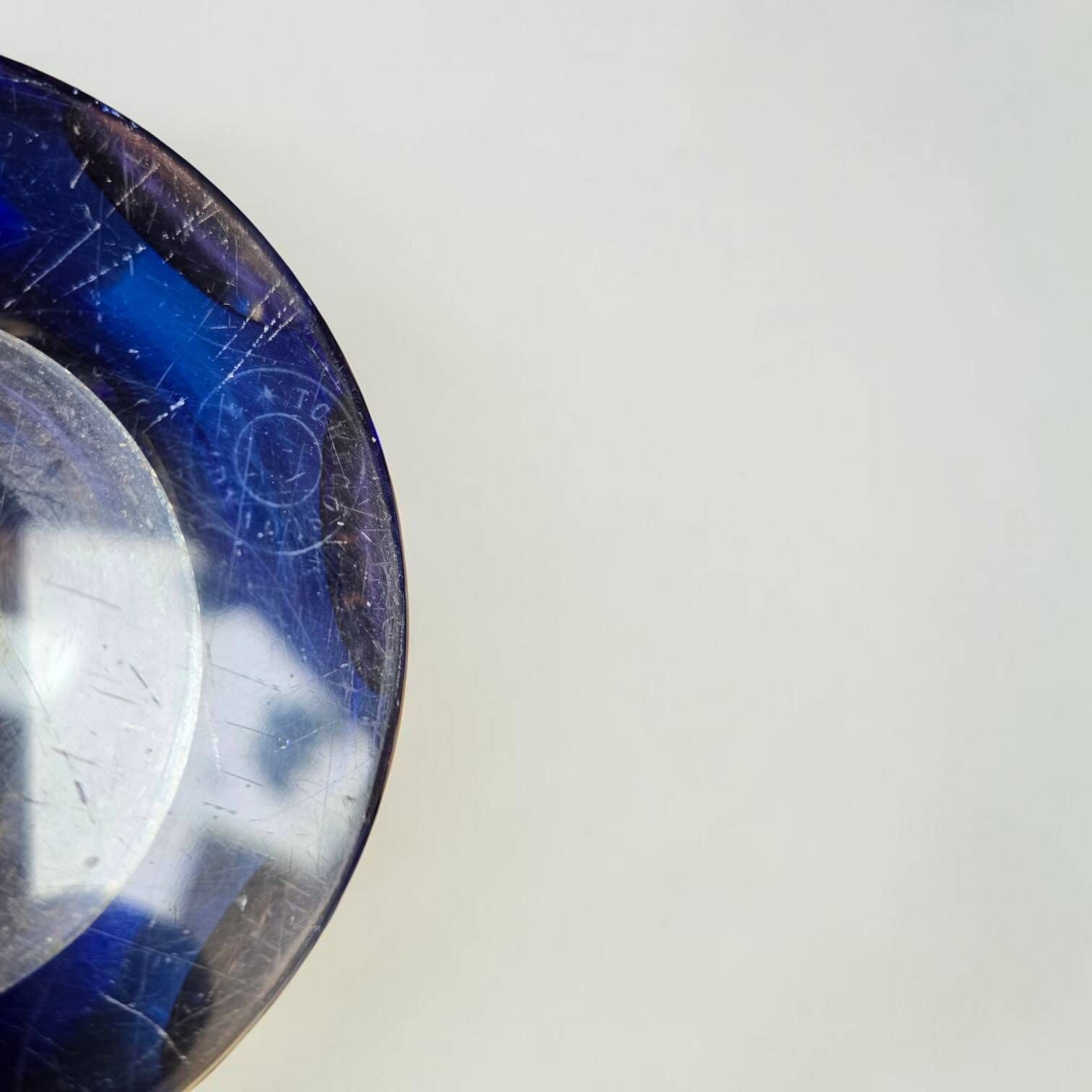Cobalt blue crystal vase, Czechoslovakia