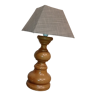 Lampe tournée en bois