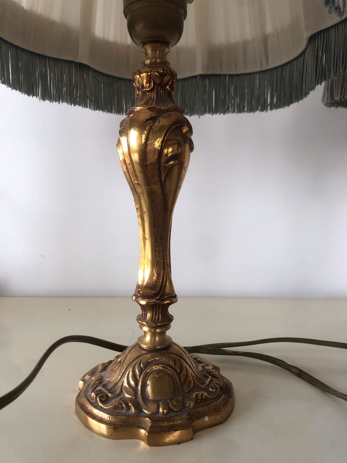 Pair of genuine bronze bedside lamps