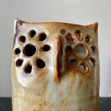 Vintage owl ceramic vase