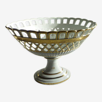 Large porcelain basket from the Napoleon III era