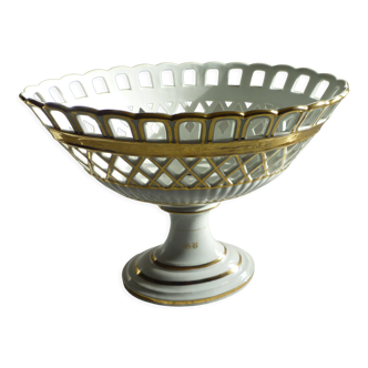 Large porcelain basket from the Napoleon III era