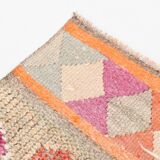 3x11 Faded Orange Anatolian Runner, Contemporary Runner Rug, 92x339 Cm