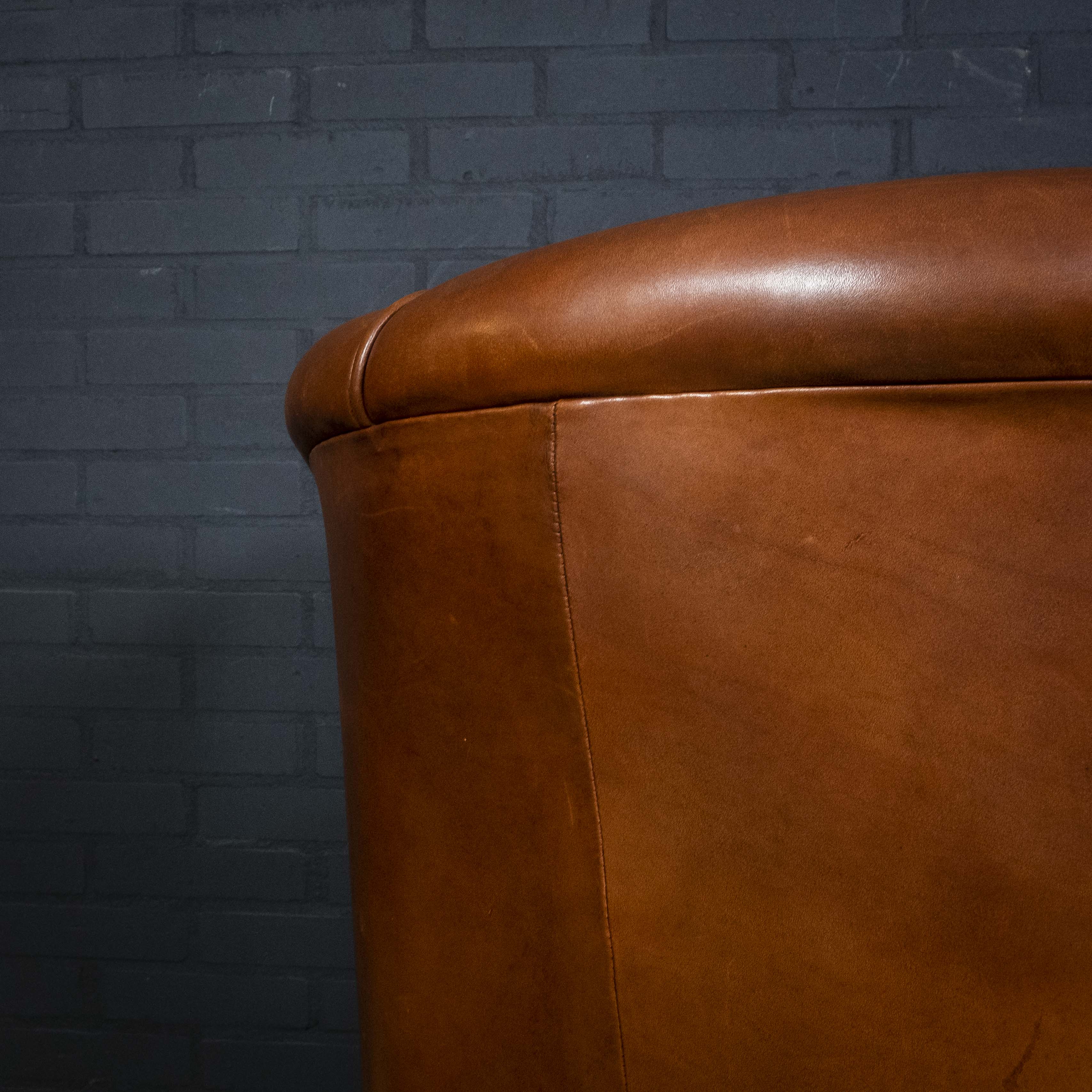 Sheep leather club chair