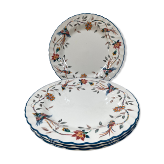 Set of 4 large plates barratts english porcelain