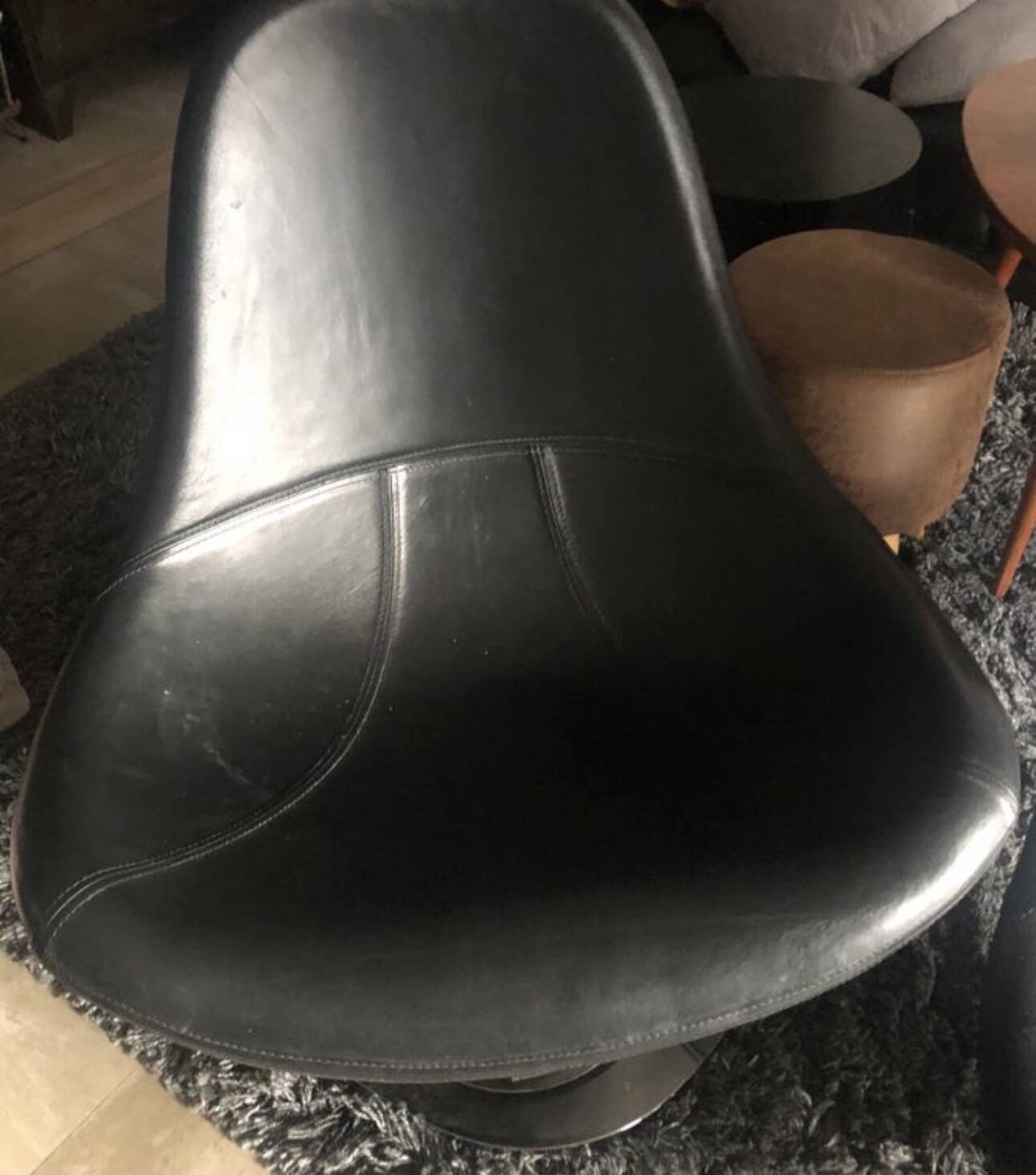 Ikea Tirup Armchairs in Black Leather