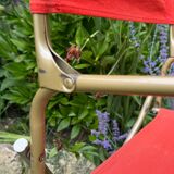 Vintage orange folding camping chair