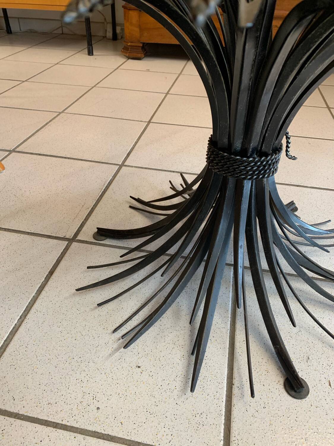 Robert Goosens CocoChanel Cornflower Coffee Table Circa 1970