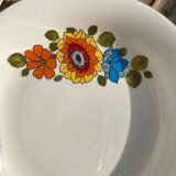 Vintage floral soup plates