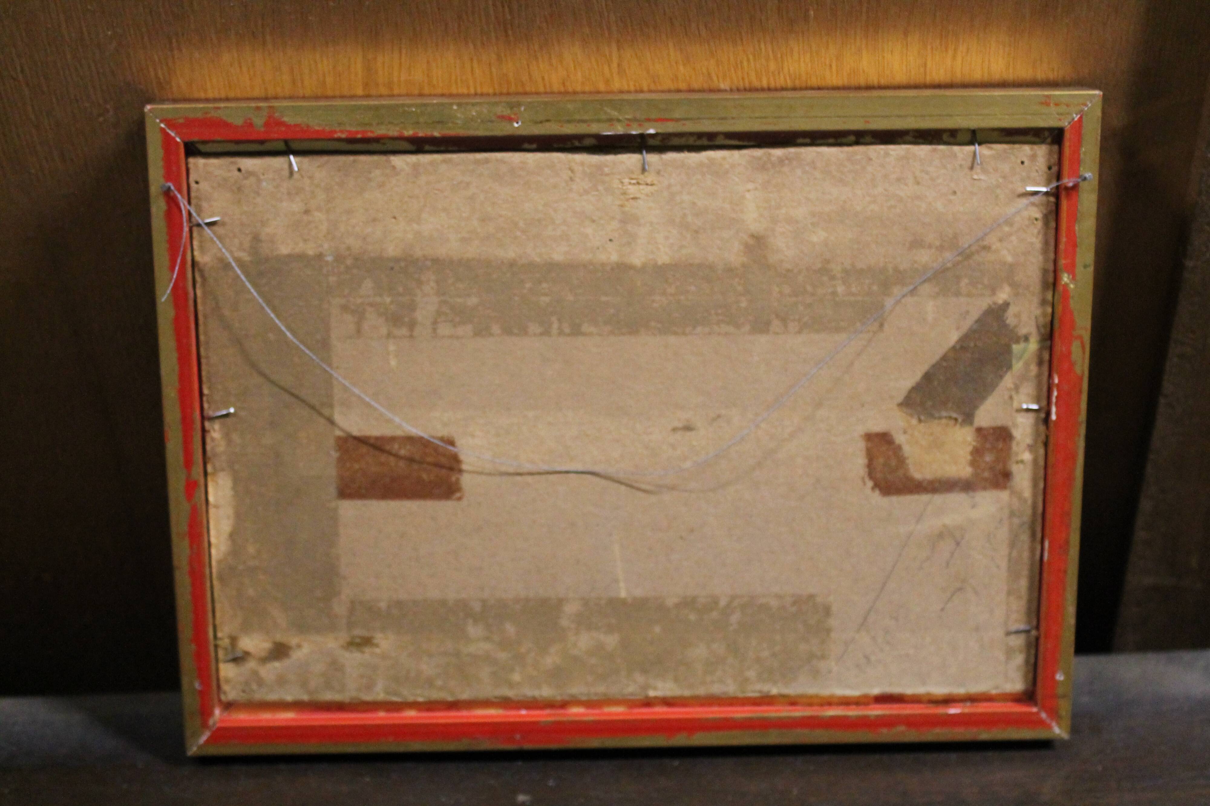 Ancient landscape painting signed