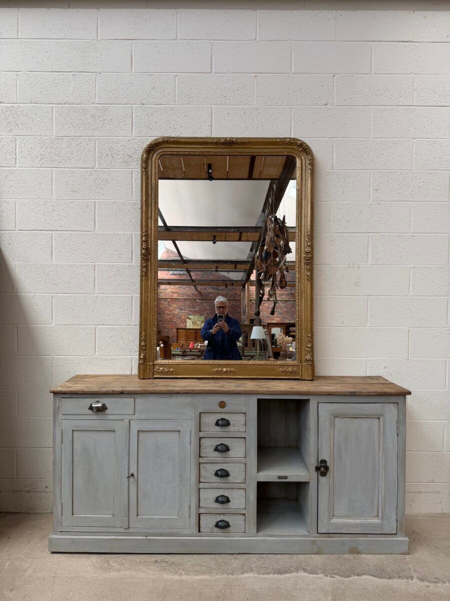 Grey patinated enfilade handcrafted.