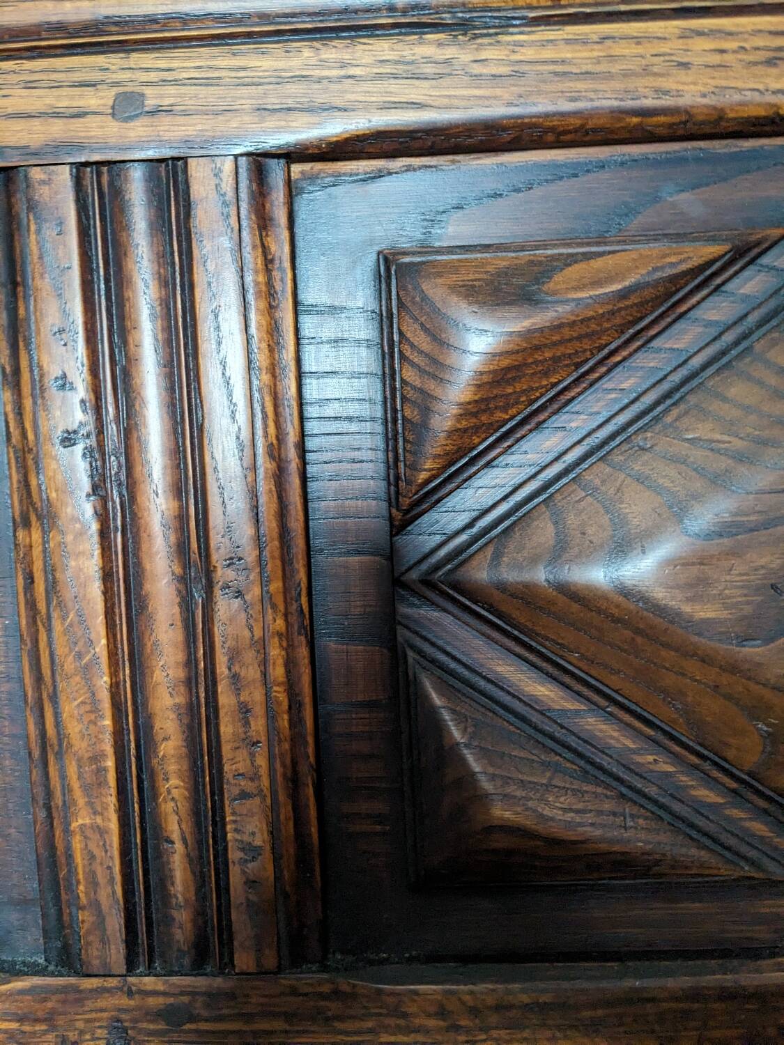 Wooden storage bench