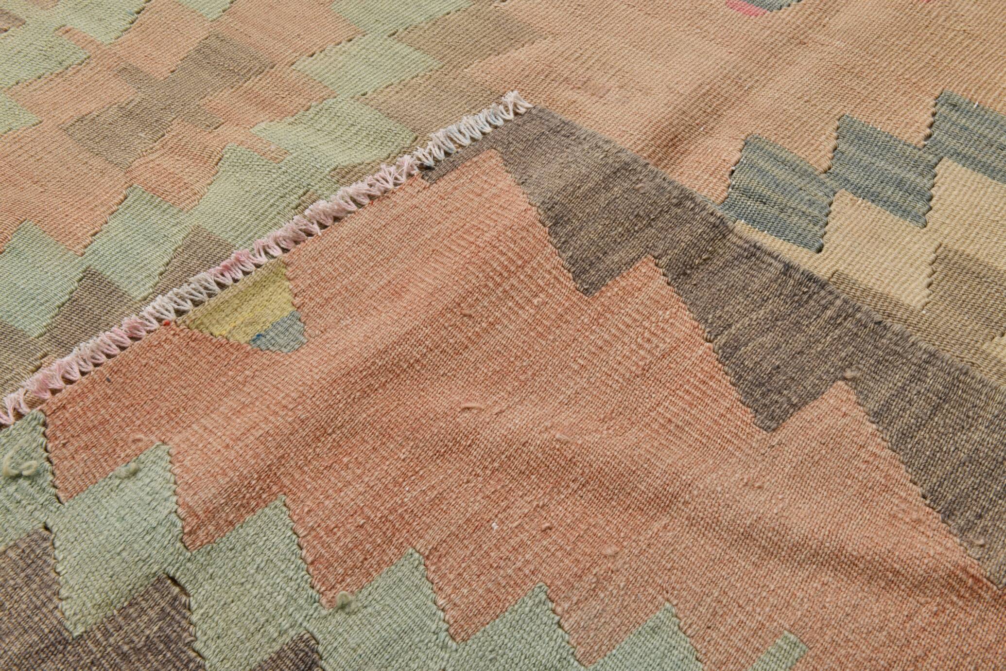 6x10 Kilim Turkish Nomadic Design Kilim Rug, 181x312 Cm