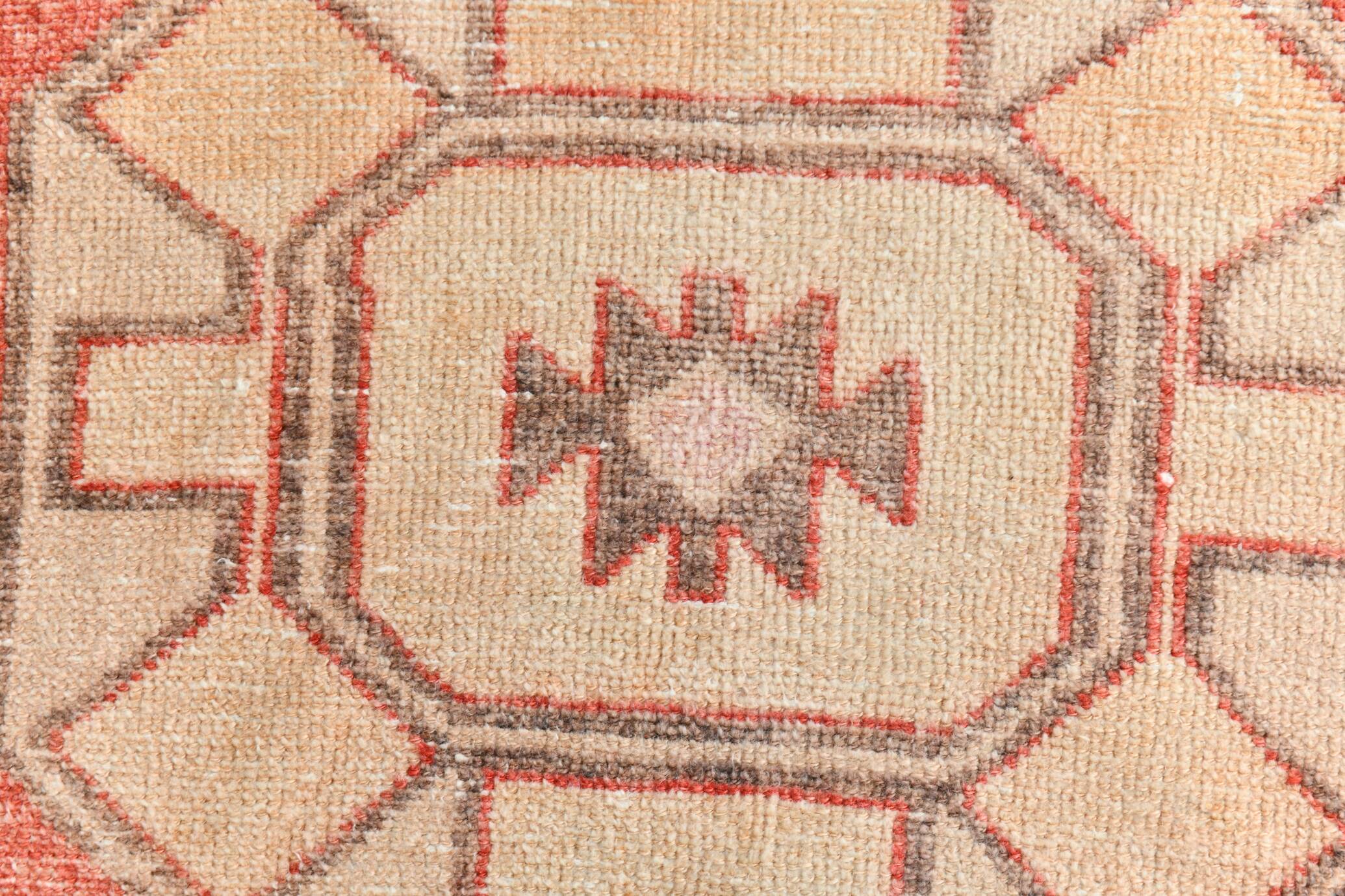 Turkish Classic Oriental Style Red Vintage Runner Rug, 87x379Cm