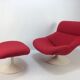 F518 armchair with ottoman by Geoffrey Harcourt for Artifort, 70s