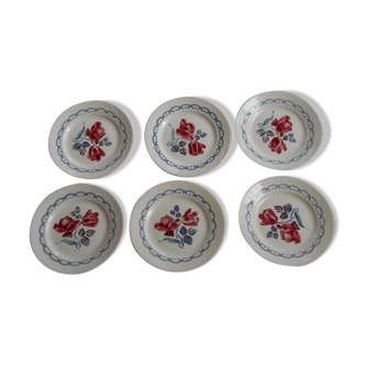 Assiettes à dessert Digoin Sarreguemines modèle Cannes