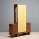 Vintage display cabinet in burl veneer, design, Italy, 1920s-1930s
