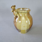 Signed anthropomorphic sandstone vase to be identified