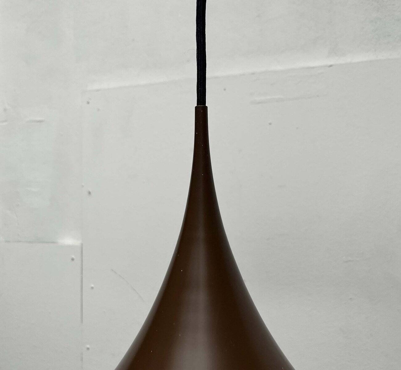 Mid-Century Modern Space Age Danish Brown Semi Pendant Lamp by Claus Bonderup and Torsten Thorup for Fog & Mørup, 1960s