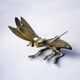 Regency fly ashtray in brass, Spain, circa 1980