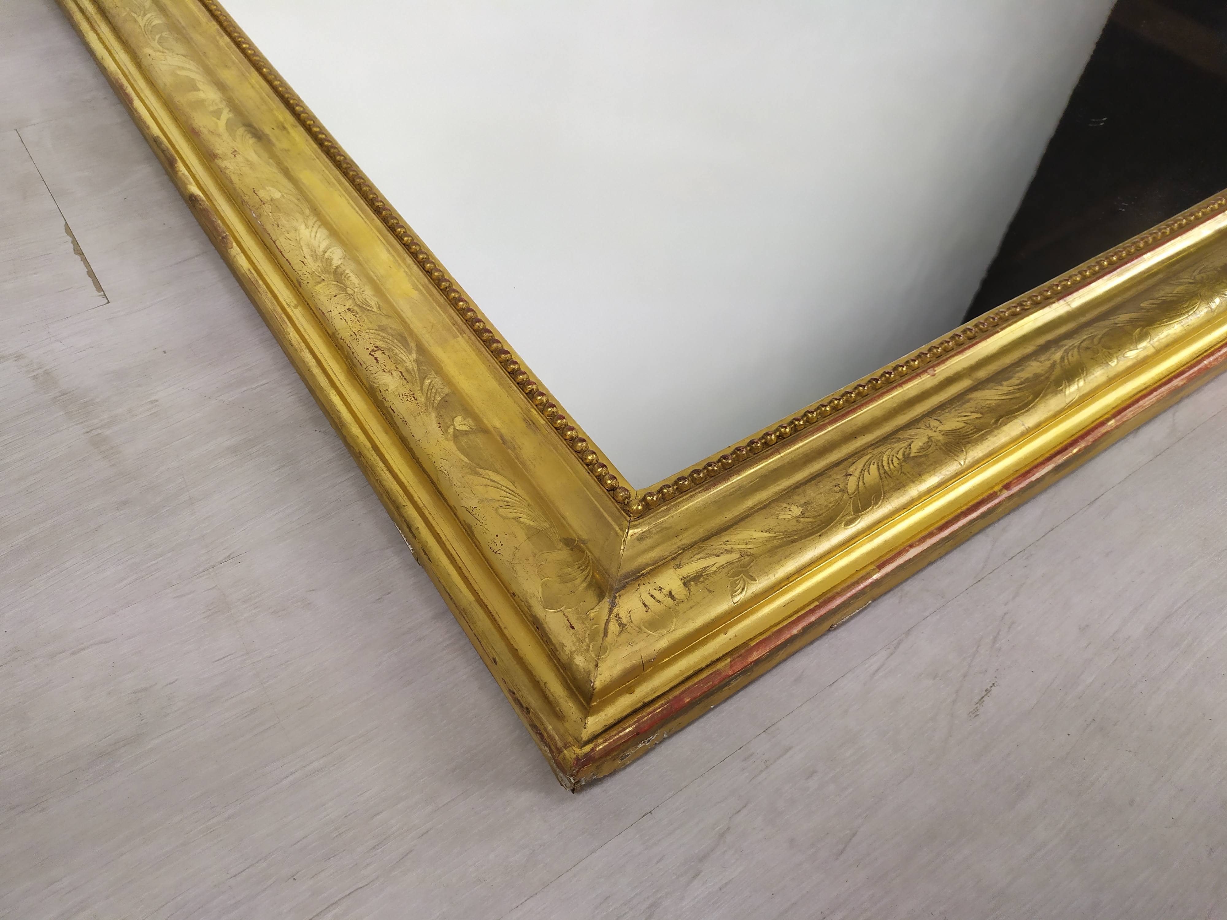 Gilded mirror Louis Philippe - 117x125cm
