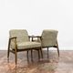 Pair of restored vintage GFM 87 armchairs by Juliusz Kedziorek, 1960s