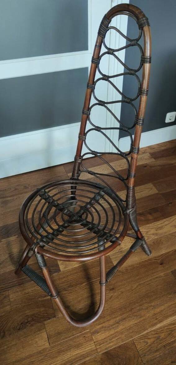 Mid century bamboo chair dirk van sliedrecht