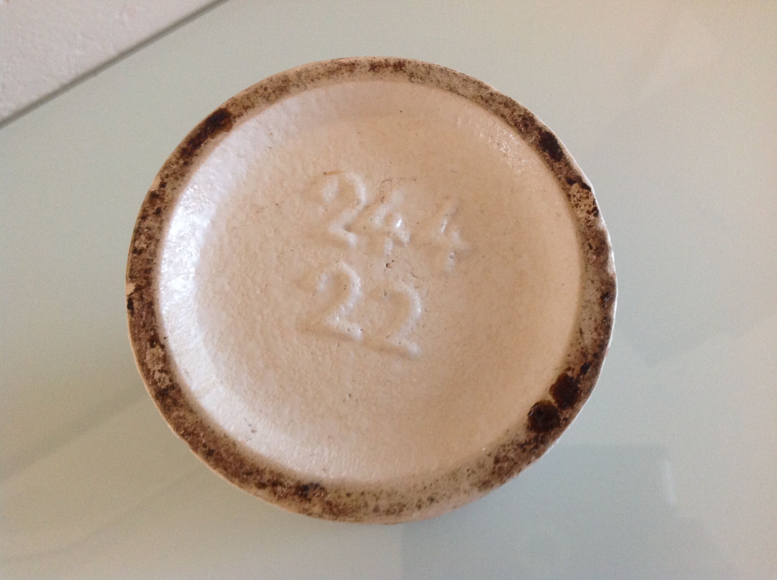 Grey cermal vase / vintage 60-70s